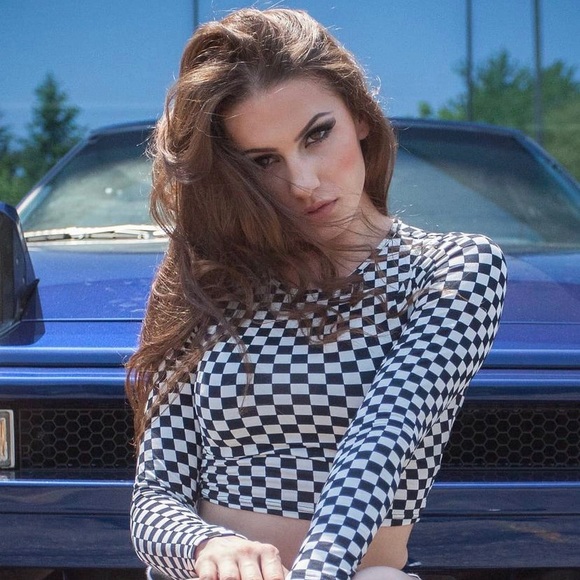 Armory Crop Top - Black & White Checkered - Picture 1 of 6